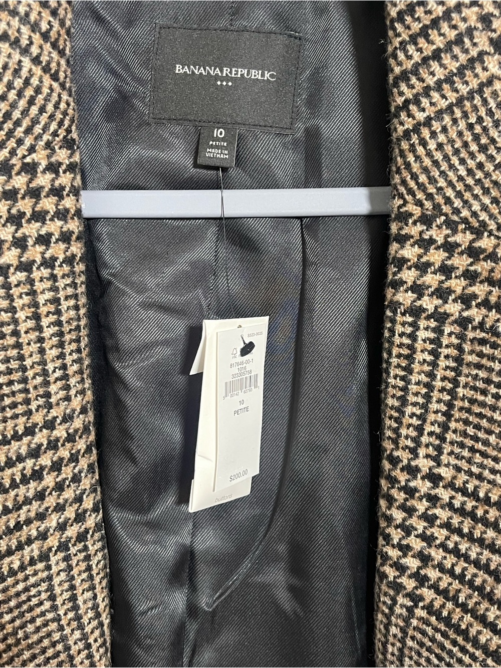 Banana Republic Brown Glen Plaid Wool-Blend Blazer - Picture 12 of 15
